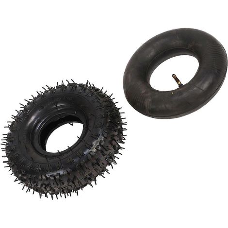 Pneu 4.10/3.50 4, chambre à air 20 PSI, 4 plis, pour jante 4 pouces, mini quad/VTT 2 temps 47 cc/49 cc. (1/5)