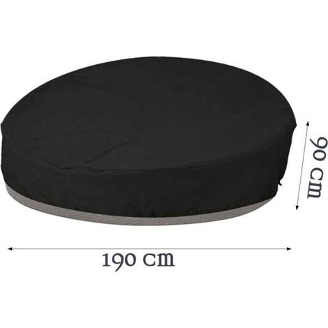 Housse De Protection Lit De Jardin - Tissu Oxford 210D Impermeable - Résistante Aux UV Et Anti-Poussière - Ronde 190x89 Cm (1/5)