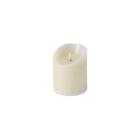 1 Pezzo Candela a Led Cilindrica con Timer Avorio 10 x 12,5 cm (1/2)
