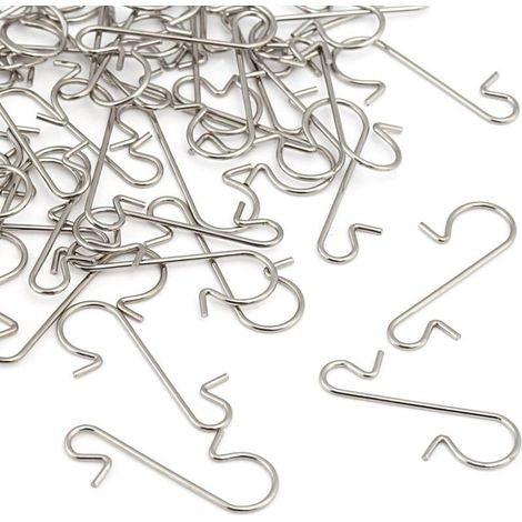120 Boule Cintre S Crochet Petits Cintres Rapides pour Boules de Noël Argent (1/5)