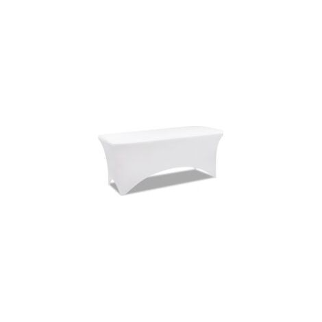 Copertura bianca per tavolo pieghevole 183X75X75 CM (1/5)