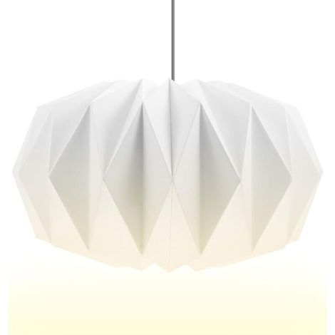Abat-jour en papier design : abat-jour nordique pliable en papier créatif, abat-jour décoratif, lanterne en papier, moderne, pour suspension - Ø 43 cm (1/5)