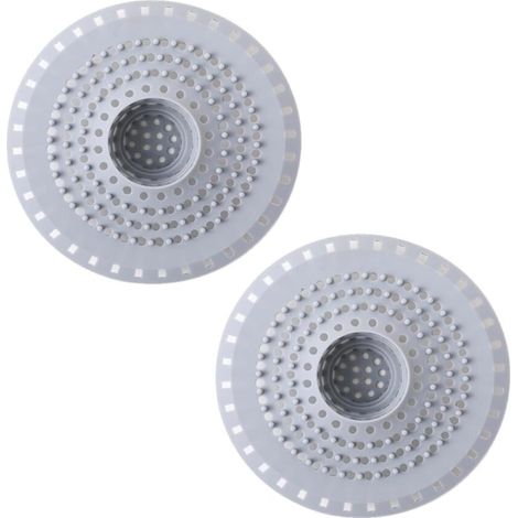 2 Pièces Protection de Drain, Attrape Filtre Cheveux Douche, Attrape Cheveux Baignoire, Universel Filtre Evier, Salle de Bain Accessoire pour Cheveux Baignoire, Vidange, Cuisine, Bain (1/5)