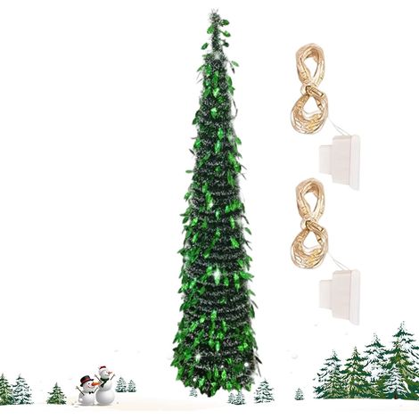 Sapin pour Noël Artificiel Réaliste Décoration De Noël Réaliste Sapin Conique Pailleté Pour Intérieur Extérieur Porche Table Chambre Bureau Entrée Jardin Balcon Halloween (1/5)