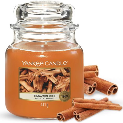 Yankee Candle Candela profumata in giara media, Bastoncino di cannella, Durata Fino a 75 Ore (1/5)