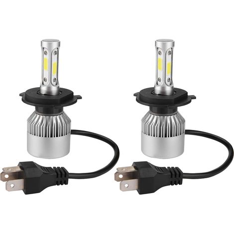 2 pièces de ampoules LED H4 36W 8000LM pour phare de voiture, faisceau haut/bas 6000K (blanc),de (1/5)