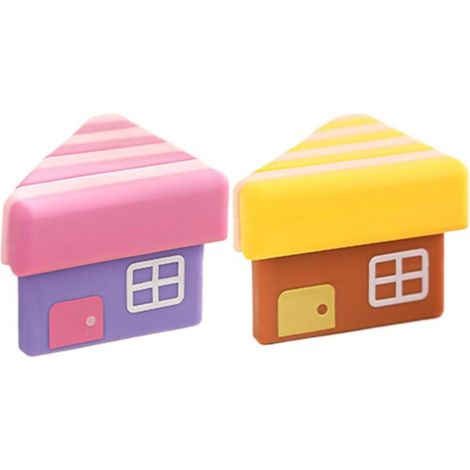 Baby Safety Table Corner Protectors Baby Safety Guards, 2 Padded House-Shaped Protectors for Tables, Beds, Cribs, Stairs, Home Furniture, Bedroom, Bathroom (1/5)