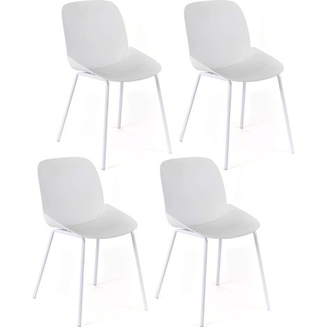 Set 4 Sedie 55x46xH79 cm in Polipropilene Eva Bianco (1/5)