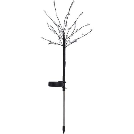 Set di 2 luci solari a LED per prato – impermeabili – 2 modalità – giardino – decorative – in tela