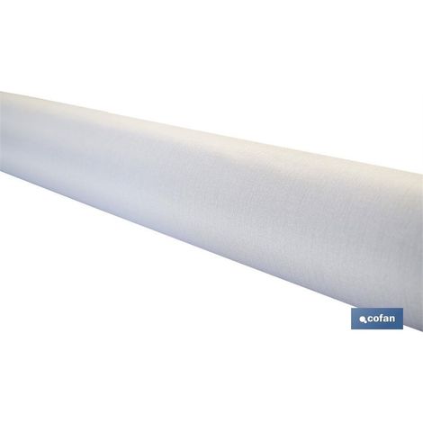 Glatte, wasserfeste, schmutzabweisende Tischdeckenrolle 140 cm x 20 m aus grauem Vinyl und Polyester