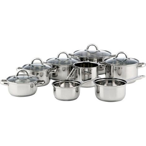 ARCUISINE bateria tapa vidrio otawa 13 elementos 8 piezas , Bateria tapa vidrio 8 piezas 13 elementos Ottawa ArcuisineFabricado en acero inoxidablePomos, asas y mango en ac (1/5)
