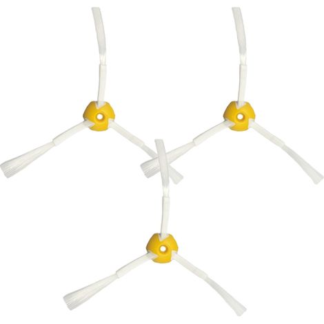 Pack de 3 Brosse latérale pour irobot Roomba - Série 600 700 -Jaune