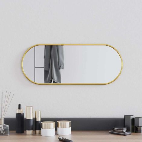 vidaXL Espejo de pared ovalado dorado 50x20 cm (1/5)