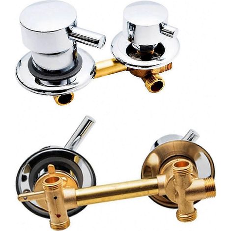 Mitigeur thermostatique en laiton massif 2/3/4/5 voies pour douche, baignoire et hammam. Filetage à 3 voies 14-14,5 cm (1/5)