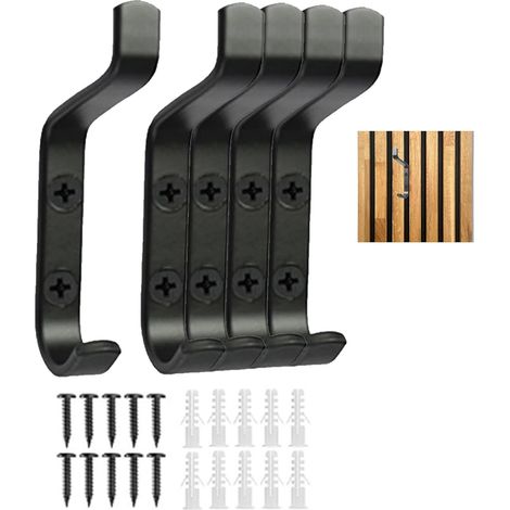 Crochets TAKONE pour panneaux acoustiques - Lot de 5 crochets noirs à visser de 13 mm, parfaits pour les panneaux acoustiques dans les chambres et les salonsyux (1/5)