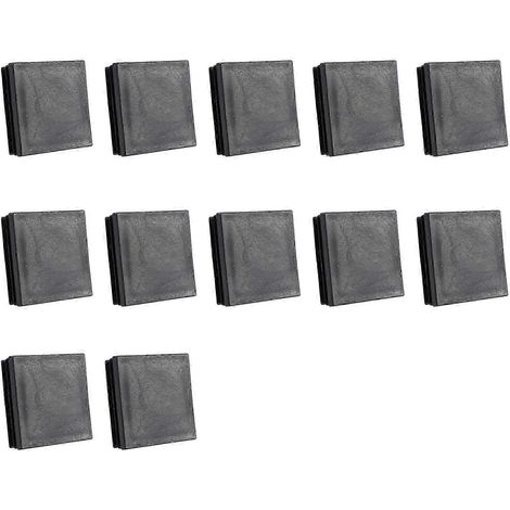 Bouchons aveugles carrés en plastique 50 mm x 50 mm, inserts de tuyau, lot de 12 (1/5)