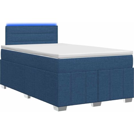 Maison Exclusive - Letto box spring con materasso Blu 120 x 190 cm Tessuto (1/5)