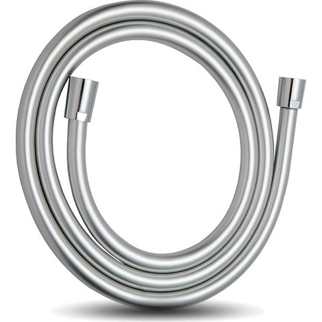 Shower Hose 2 m PVC Shower Hose Silver (1/5)