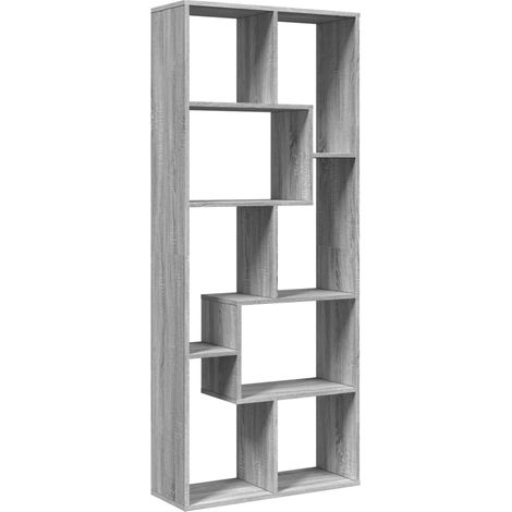 Maison Exclusive - Raumteiler-Bücherregal Grau Sonoma 67x25x161,5