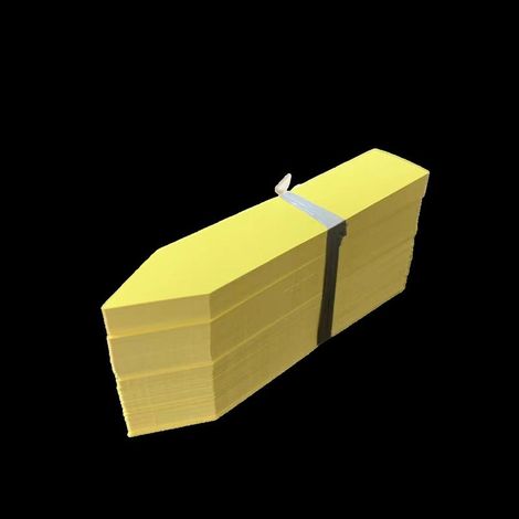 100 Pièces Étiquettes- Jaune pour Plantes de Jardin en Plastique Etiquette Semis de 2x10cm (1/5)