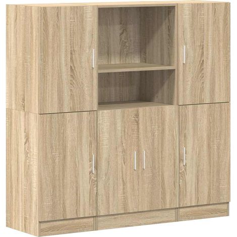 Maison Exclusive - 3-tlg. Küchenschrank-Set Sonoma-Eiche Holzwerk