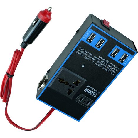 Convertisseur de courant pour voiture 12V/24V vers 110V/220V, chargeur pour camion, convertisseur de courant pour prise domestique (1/2)