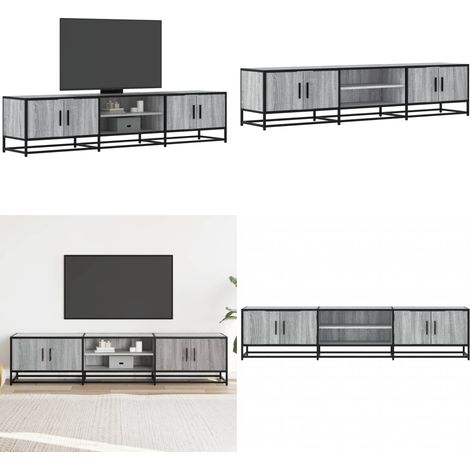 vidaXL TV-Schrank Grau Sonoma 180x35x41 cm Holzwerkstoff (1/5)