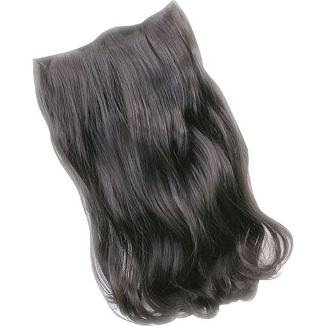 Perruque à mèches longues ondulées 4 pinces, naturelle respirante, marron foncé, extension capillaire pour femme (1/5)