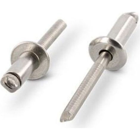 Oc-Pro – A4 Blindnieten aus Edelstahl AISI 316, Ø 3,2–4,8 mm, Länge 6 mm, Packungsinhalt 500 Stück – Für maritime und salzhaltige Außenumgebungen (1/5)
