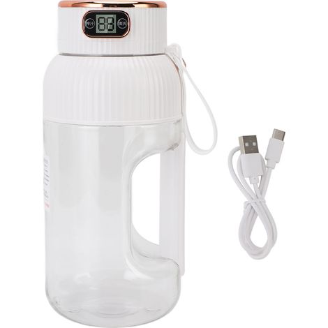 Mixeur Portable 1200ml 150W Blender Nomade Multifonction pour Smoothies et Jus de Fruits Rechargeable USB Léger Blanc (1/4)