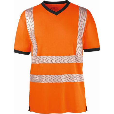 Warnschutz-T-Shirt Miami Größe 2XL leuchtorange/grau 4PROTECT (1/4)