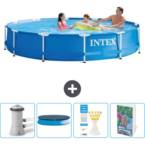 Intex Piscina con struttura Rotonda - 366x76 cm - 7-pezzi  SCB113 (1/4)