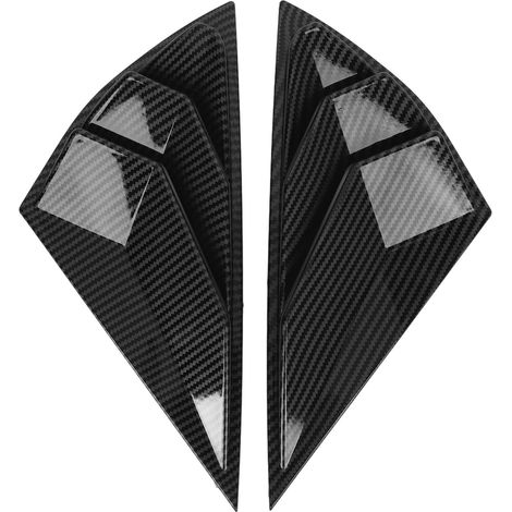 1 paire de persiennes de fenêtre, aérateur, motif fibre de carbone, pare-soleil sportif, cache de panneau de remplacement pour Ford Mustang Mach-E (1/5)