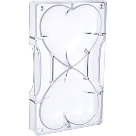 Decora 0050077 Stampo Professionale Cioccolatino a Forma di Cuore Liscio Grande, Policarbonato, 2 Cavità, 91,5 X 101 mm, Ideale per Realizzare Cioccolatini Lucidi, Design Professionale, Made in Italy (1/4)