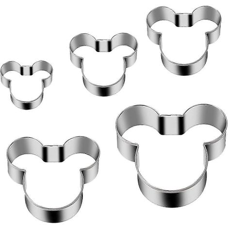 Emporte-pièces souris (25-26 cm) pour sandwichs, boîte à lunch ou bento à faire soi-même, lot de 5 (1/4)