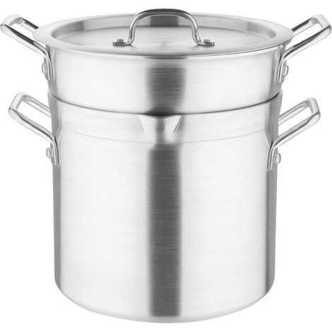 Bain-marie en aluminium 2 étages 10 Litres (1/5)
