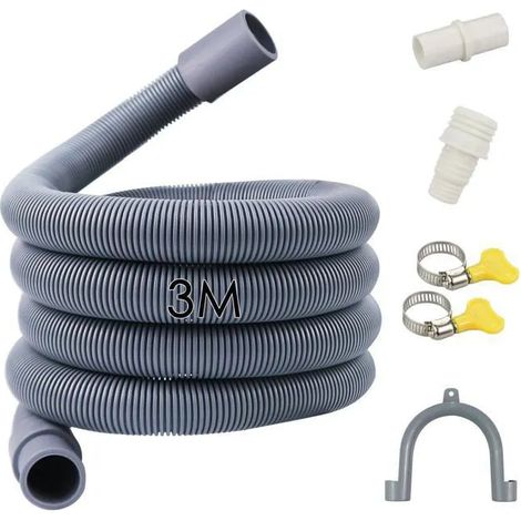 3 Meter Tuyau de Vidange Universel, pour machine à laver, Tuyau D'évacuation D'eau,pour Lave-linge et Lave-vaisselle (3M) (1/5)