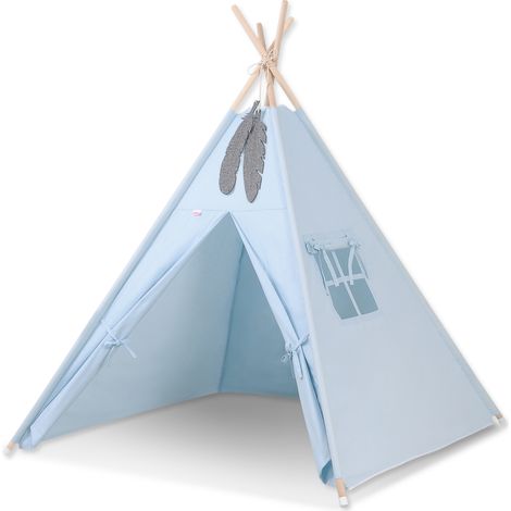 Tipizelt für Kinder + Federanhänger - blau (1/5)