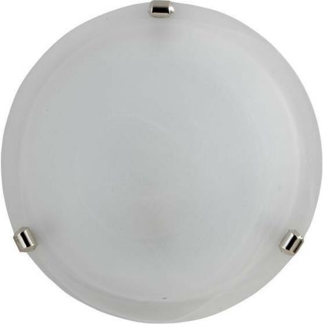 Duna Deckenleuchte 30 cm alabasterweiß mit Chromhaken