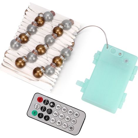 Guirlande lumineuse étanche de 3 m avec 30 LED et télécommande pour la décoration intérieure de la maison et de la chambre. (1/5)