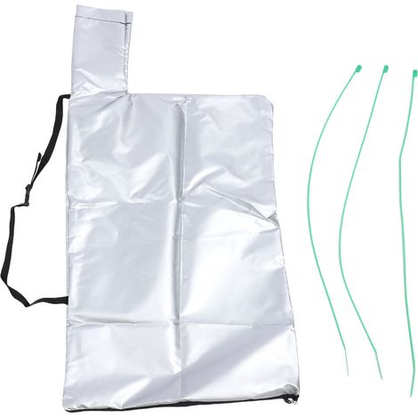 Sac de Collecte pour Aspirateur à Feuilles  Sac Oxford avec Câbles & Poignée  78x58x40cm Gris Blanc (1/5)