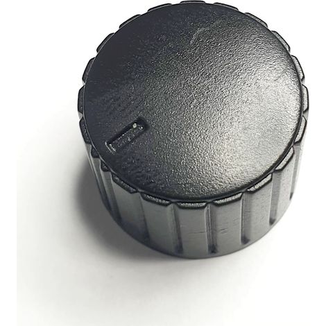 Perilla de potenciómetro de 20 mm negra