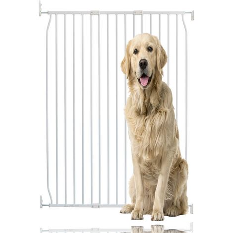 Bettacare Extra Tall Eco Screw Fit Pet Gate, White, 100cm - 110cm, Extra Tall Gate 100cm in Height, Screw Fitted Dog Gate