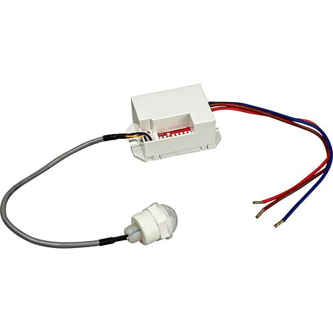 Mini Détecteur Mouvement, Capteur Infrarouge 220V Capteur Crépusculaire, Interrupteur Automatique 100° Portée 8 m pour Lampe LED et Éclairage Intérieur Extérieur, Temporisation Réglable 5 s à 8 Min (1/5)