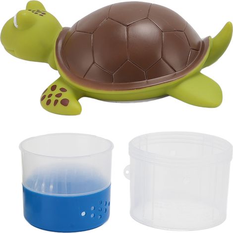 Distributeur flottant en PVC, flotteur réglable en forme d'animal de dessin animé mignon pour piscine, jacuzzi, SPA, vert