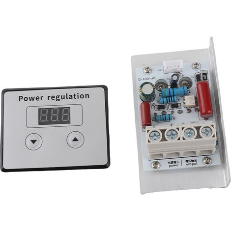 Régulateur de tension numérique SCR 10 000 W, variateur de vitesse, thermostat, 220 V CA, 80 A (1/5)