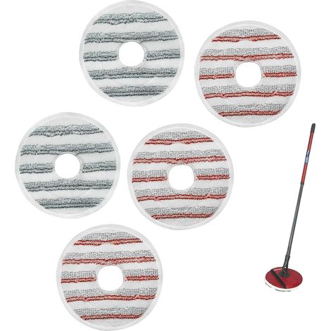 (5pcs)Compatible avec Vileda Tête de rechange pour Microfibre de rechange  Compatible avec tous les sols  Lavable en machine  Utilisation humide et sèche