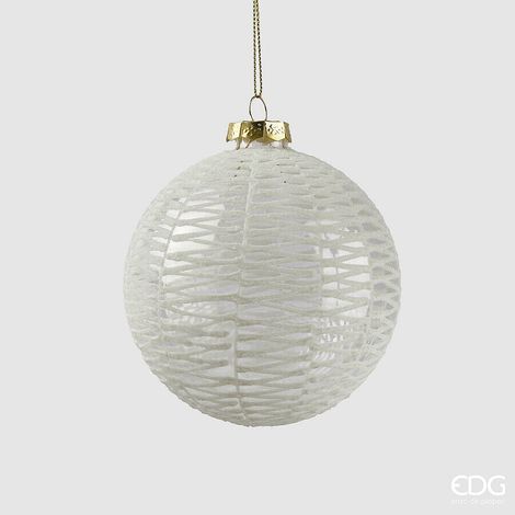 EDG Enzo De Gasperi Addobbo di Natale Palla Rete D 10 Cm White