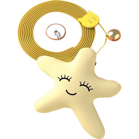 Jouets Teaser pour chat, amusant et interactif, soulage l'ennui, chaton suspendu avec cloche pour l'intérieur de la maison, étoile de mer (1/5)