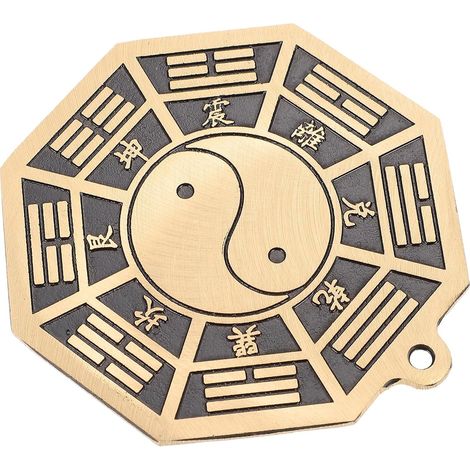 Miroir Bagua en Cuivre pour Décoration Feng Shui la Maison, Ornement en Laiton pour Exorcisme et Protection, pour Pièce et Salon (1/5)